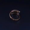 Antique 18K Yellow Gold Diamond Embrace Bypass USSR Ring