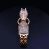 18K Yellow Gold Royal Dragon Double Head Bracelet with Diamond