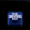 Radiant Majesty Lab Diamond Ring in 18K White Gold, Size