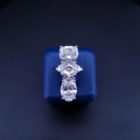 Harmony of Shapes Diamond Ring, This Ring Resizable