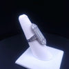 Large Platinum Art Deco Baguette Lab Diamond Statement Ring