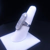 Large Platinum Art Deco Baguette Lab Diamond Statement Ring