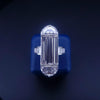 Large Platinum Art Deco Baguette Lab Diamond Statement Ring