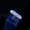 Large Platinum Art Deco Baguette Lab Diamond Statement Ring