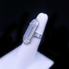 Medium Platinum Art Deco Baguette Lab Diamond Statement Ring