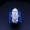 Medium Platinum Art Deco Baguette Lab Diamond Statement Ring