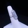 Small Platinum Art Deco Baguette Lab Diamond Statement Ring
