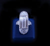 Small Platinum Art Deco Baguette Lab Diamond Statement Ring
