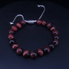 David Yurman Sterling Silver Red Tiger's Eye Spiritual Bead Bracelet 8mm