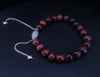David Yurman Sterling Silver Red Tiger's Eye Spiritual Bead Bracelet 8mm