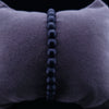 Spiritual Beads Bracelet Sterling Silver with Black Beads, 6mm