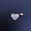 David Yurman Elements Heart Pendant 18K YG with Mother of Pearl and Diamonds