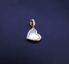 David Yurman Elements Heart Pendant 18K YG with Mother of Pearl and Diamonds