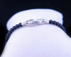 Memento Mori Skull Station Bracelet Sterling Silver with Black Onyx, 4mm