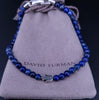 David Yurman Lapis Spiritual Bead Bracelet Silver Hamsa