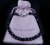 Spiritual Beads Faceted Bracelet Sterling Silver with Black Spinel, 5mm