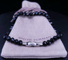 Spiritual Beads Faceted Bracelet Sterling Silver with Black Spinel, 5mm