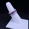 Custom Made Imperial Ruby & Diamond Eternity Band 14K White G Any Size Available