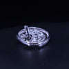 Vintage Diamond Ruby Sapphire Emerald Floral Brooch in 18K White Gold