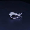 Elegant Diamond Ribbon Drop Pendant in 14K White Gold