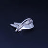 Elegant Diamond Ribbon Drop Pendant in 14K White Gold