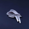 Elegant Diamond Ribbon Drop Pendant in 14K White Gold