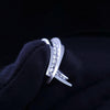 Elegant Diamond Ribbon Drop Pendant in 14K White Gold