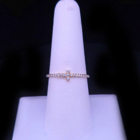 Tiffany & Co T Diamond Wire Band Ring in 18K Yellow Gold