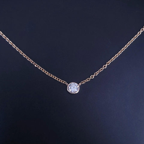 Tiffany & Co. Elsa Peretti Diamond by the Yard Pendant Necklace 18K  Yellow Gold