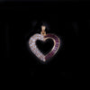 Custom Made Heart Pendant with Diamond & Ruby in 18K Yellow Gold