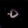 Custom Made Heart Pendant with Diamond & Ruby in 18K Yellow Gold