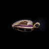 Custom Made Heart Pendant with Diamond & Ruby in 18K Yellow Gold