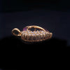 Custom Made Heart Pendant with Diamond & Ruby in 18K Yellow Gold