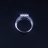 Custom Made Emerald & Round Brilliant Diamond Cluster Ring in 18K White Gold