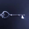 Tiffany & Co Gold Heart Key Necklace Diamond Pendant Charm Chain 16''