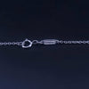 Tiffany & Co Gold Heart Key Necklace Diamond Pendant Charm Chain 16''