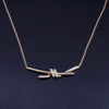 Tiffany Knot Pendant in Yellow Gold with Diamonds