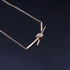Tiffany Knot Pendant in Yellow Gold with Diamonds