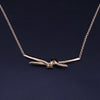 Tiffany Knot Pendant in Yellow Gold with Diamonds