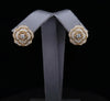 CHANEL Bouton De Camélia Diamond Earrings in 18K Yellow Gold