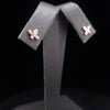 Tiffany & Co. Fleur-De-Lis Diamond 18k Yellow Gold Stud Earrings