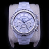 CHANEL J12 Chronograph Automatic Watch with White Ceramic Case & Bracelet