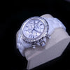 CHANEL J12 Chronograph Automatic Watch with White Ceramic Case & Bracelet