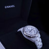 CHANEL J12 Chronograph Automatic Watch with White Ceramic Case & Bracelet