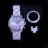 CHANEL J12 Chronograph Automatic Watch with White Ceramic Case & Bracelet