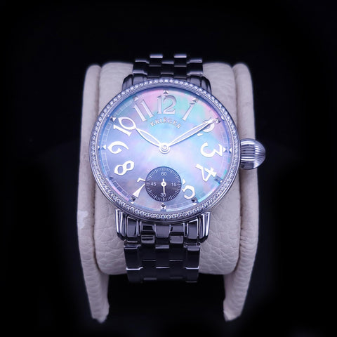 Krieger Gigantium Mother of Pearl Dial with Diamond Bezel Watch K7007