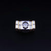 Art Deco Inspired 18K Gold Diamond Geometric Ring