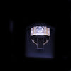 Art Deco Inspired 18K Gold Diamond Geometric Ring