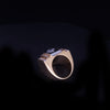Art Deco Inspired 18K Gold Diamond Geometric Ring