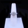 Custom Made 18K White Gold Round Brilliant Diamond Halo Ring
